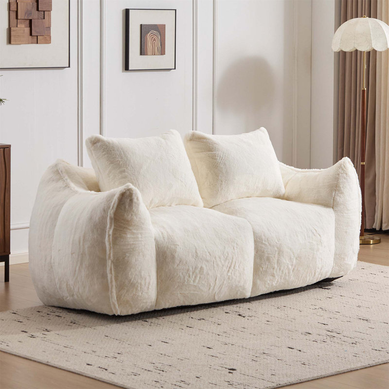 Très grand fauteuil à billes géant pour adultes avec support ergonomique, tissu ultra-doux et sans assemblage.