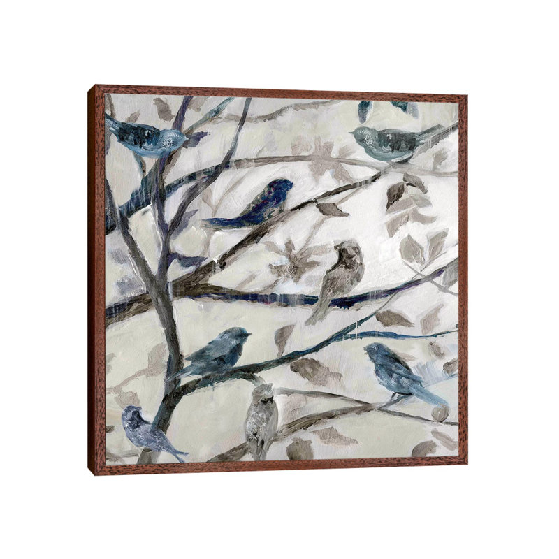 Morning Song I by Nan - Painting on Canvas, 66.04 cm H x 66.04 cm W, Classic Brown Wood Framed Canvas