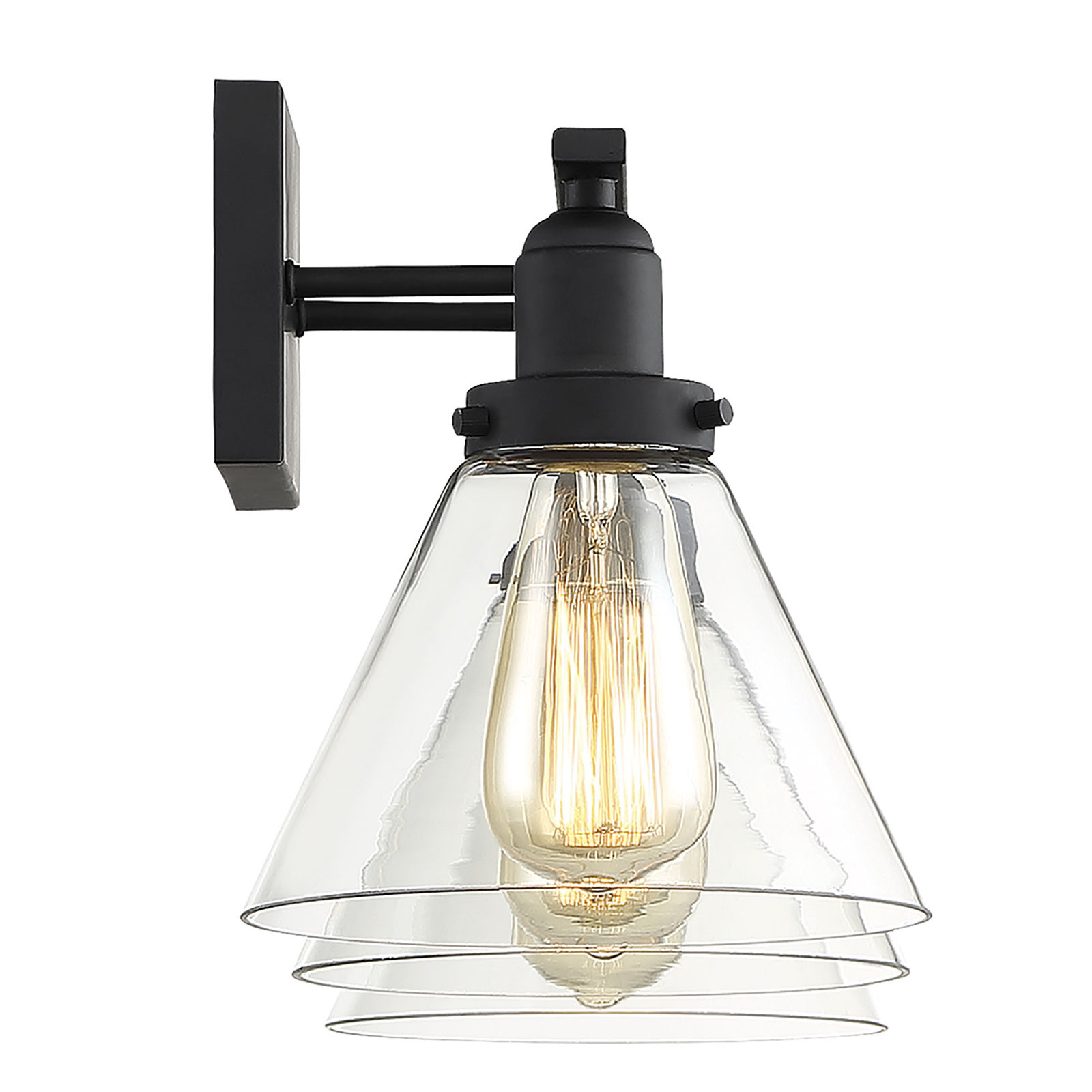 Catalina 3-Light Dimmable Bath Sconce, Black