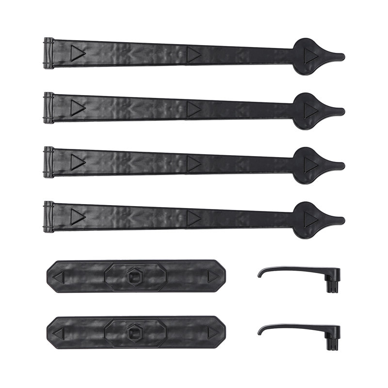 Matte Black Metal Barn Door Hardware Kit Single Bypass