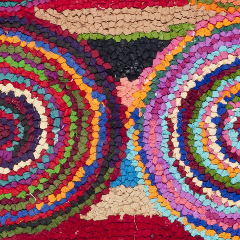 Anaheim Hand Tufted Cotton Geometric Rug, Round 6'