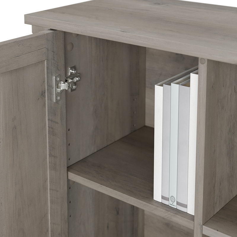 Portemanteau autoportant avec rangement Pernell, Bois flottant gris