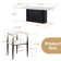 Modern Dining Set, Faux Marble Dining Table And Chair Set for 6
