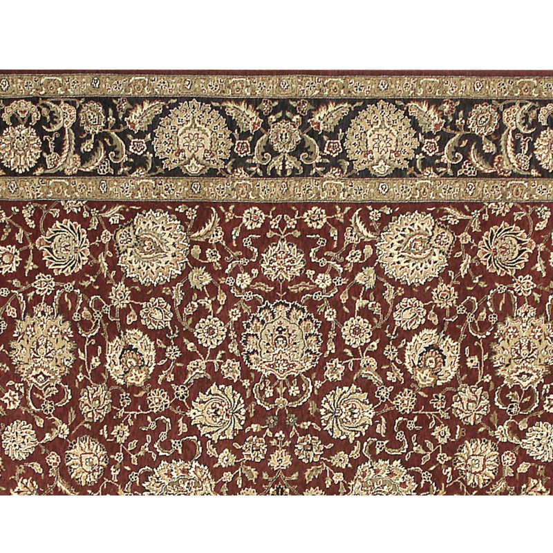 Hand Knotted Oriental Area Rug in Navy/Red/Black, Rectangle 10' x 14'