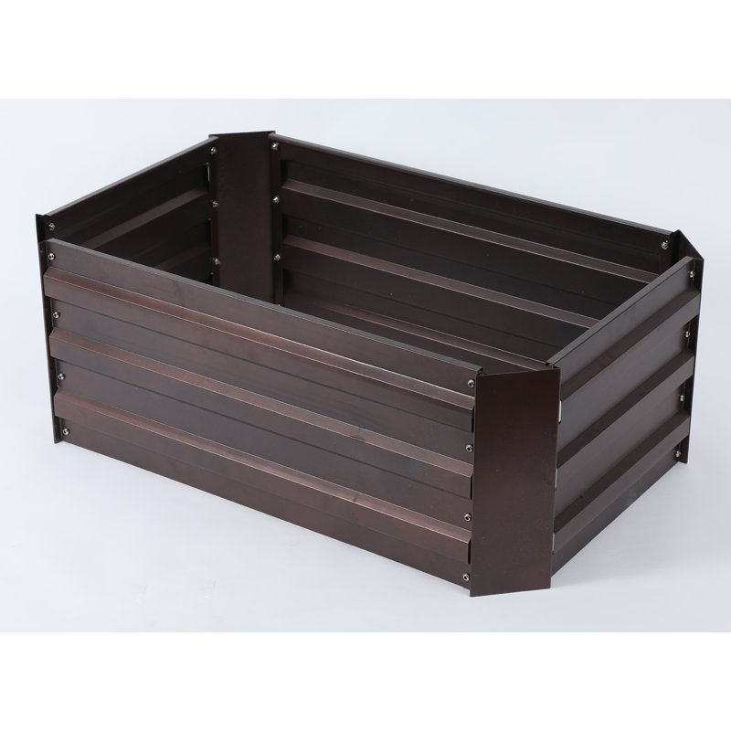 Severson 31.5" Industrial Metal Raised Garden Bed, 11.8" H x 31.5" W x 19.7" D