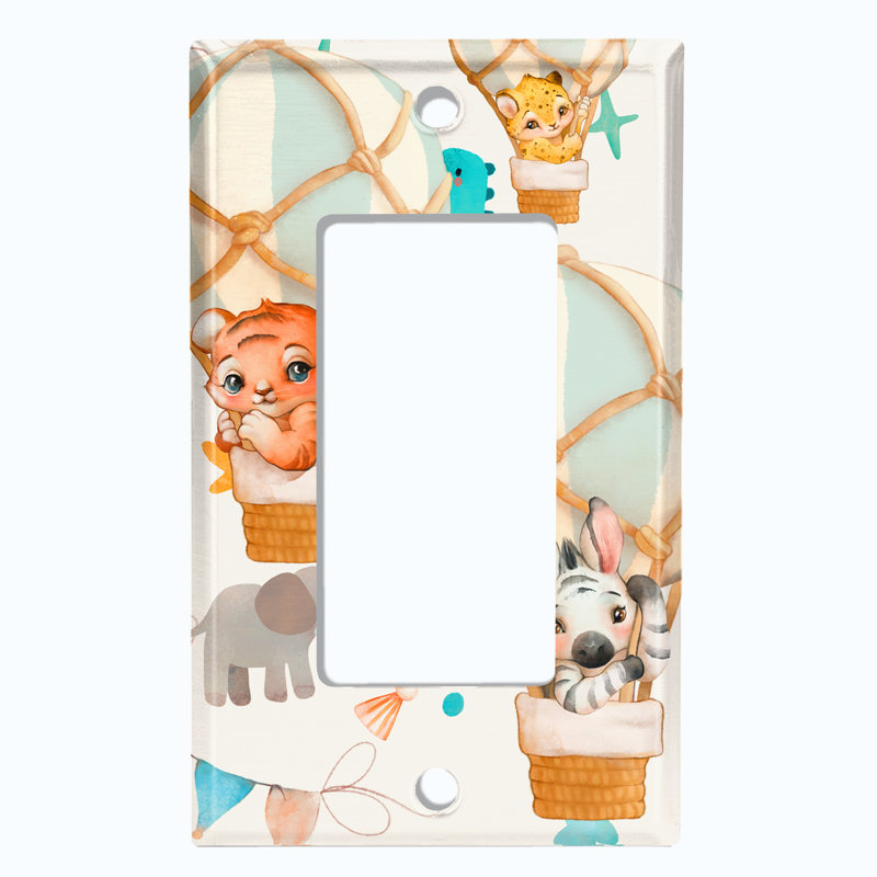 Animals 1 - Gang Toggle Light Switch Standard Wall Plate