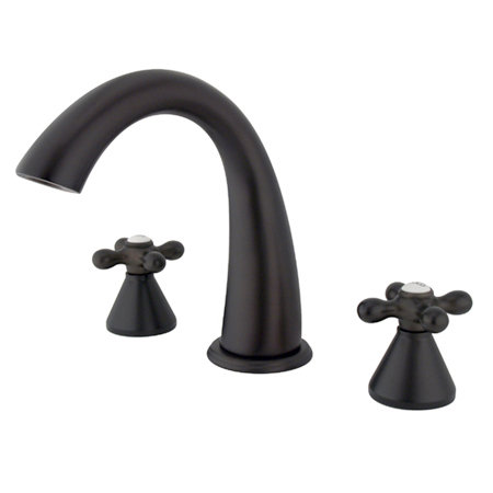 Naples Triple Handle Deck Mounted Roman Tub Faucet with Handshower