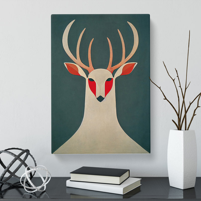 Unique Deer Abstract Vol.1 - Wrapped Canvas, 50cm H x 35cm W x 3cm D