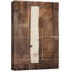 Style Mid-Century brun foncé, formes abstraites neutres, grand cadre rustique, décor minimaliste M21-101791651-101791653