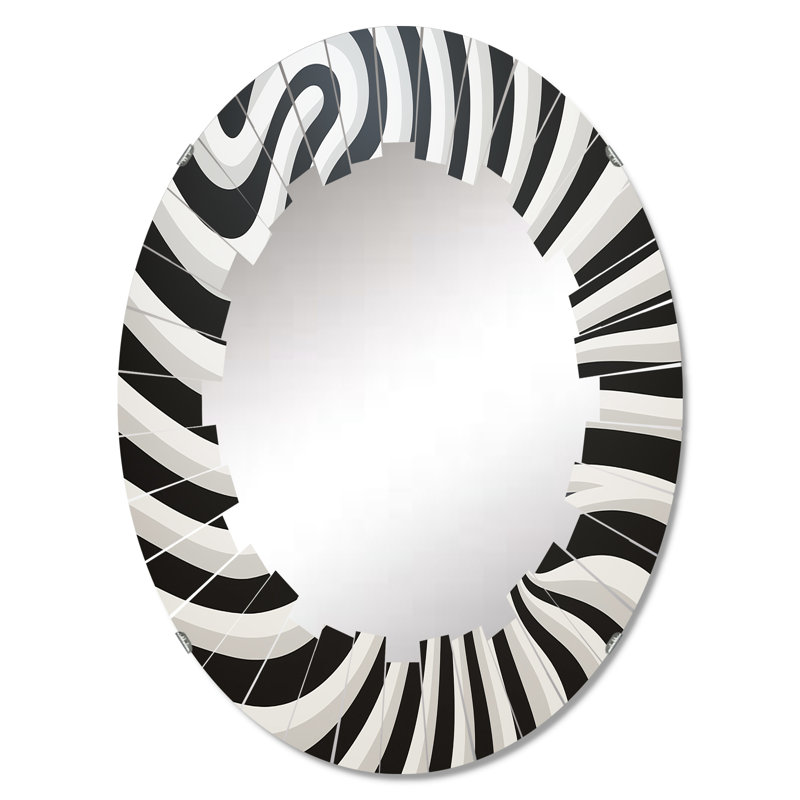 Zegna - Miroir mural moderne ovale, 30 po x 20 po