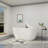 59"L x 28"W Freestanding Acrylic Oval Bathtub, Double Slipper Design with Chrome Drain & Overflow, Spa-Inspired Luxury for Modern Bathrooms-82625187
