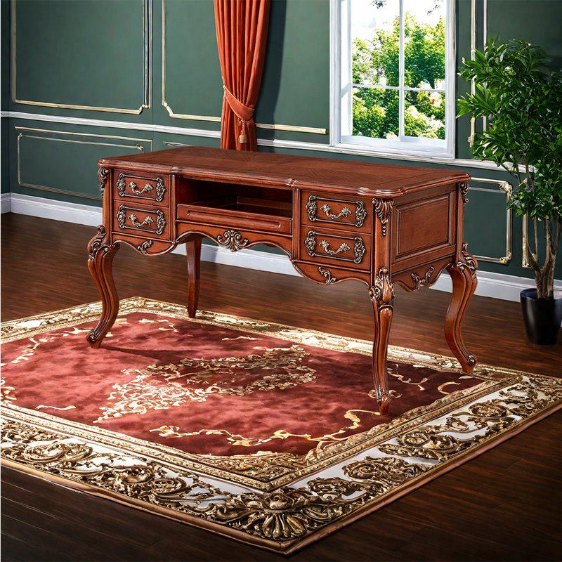 Bureau luxueux de style européen, H 30,71 po x l 55,12 po x P 25,98 po
