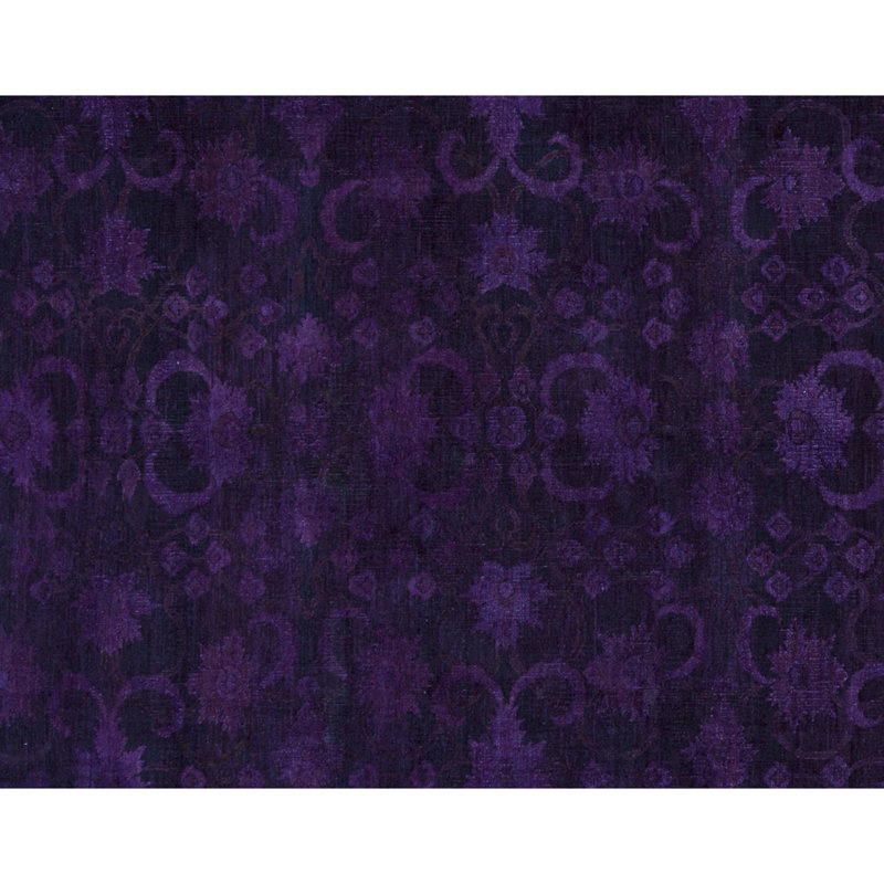 Wool Oriental Area Rug in Purple