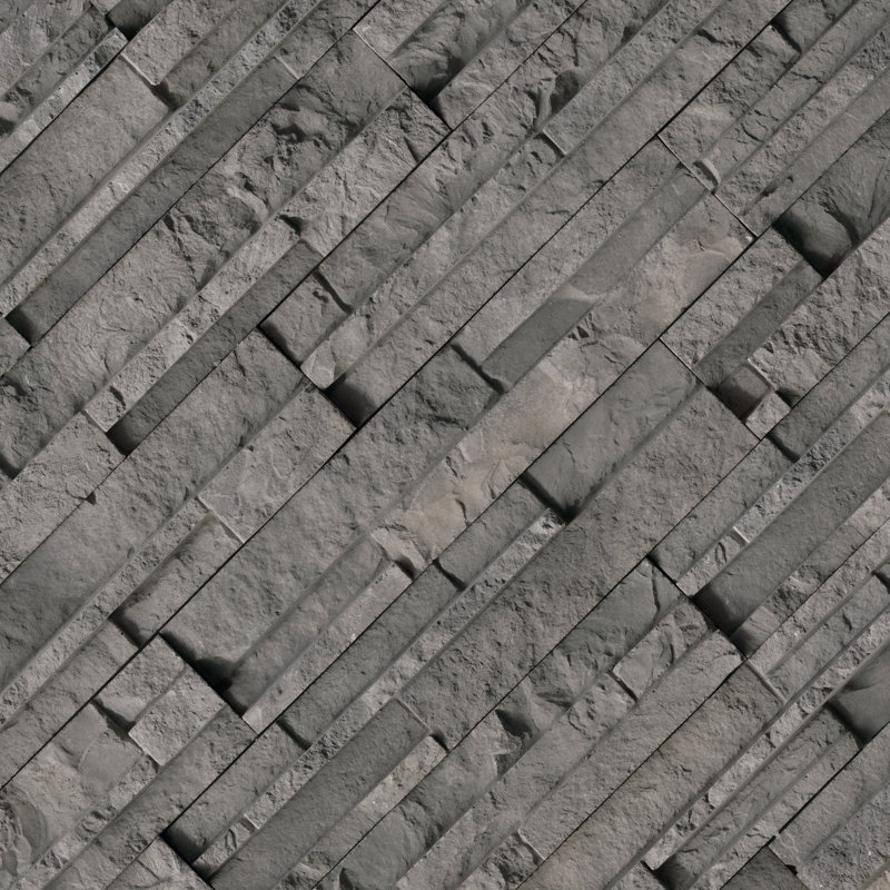 Terraforma Manufactured Stacked Stone Panel Wall Tile Assorted Sizes (15 Pieces, 5.4 sq. ft. per Box), Silverthorn