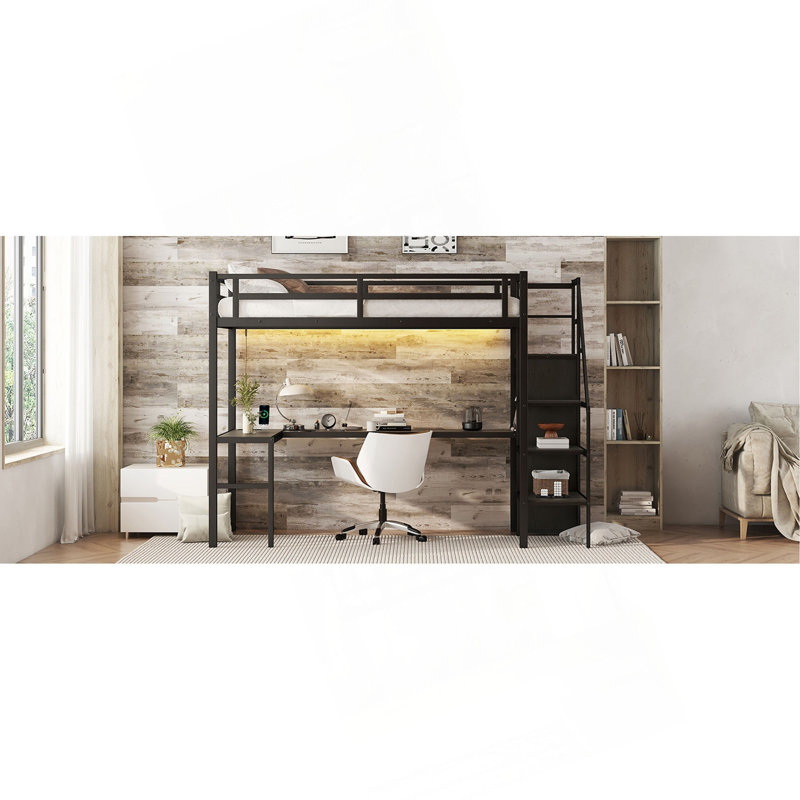 Versatile Metal Loft Bed With Multiple Functionalities For All Ages