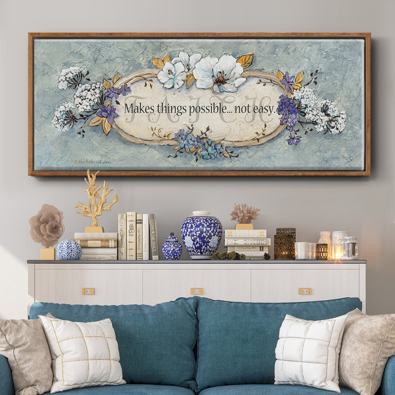 Faith- Framed Canvas, 24" H x 60" W