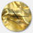 Golden Cloth Texture - Modern Wall Clock-34141247