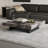 42“ Square Coffee Table with Glossy Sintered Stone Table-top, Modern Coffee table with Stainless steel legs for Living Room-702582922