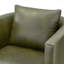 Fauteuil d'appoint cylindrique à fonction rotative - vert recouvert de cuir synthétique pour patio extérieur-1194396549