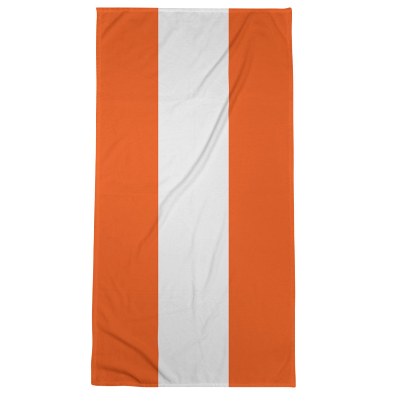 Beach Towel, Off White/Orange