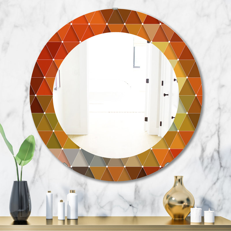 Miroir mural Triangular Colourfields 18 Glam, H 31,5 po x l po