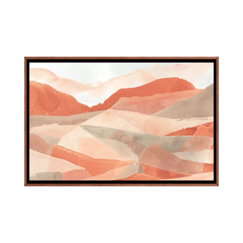 «Desert Valley II» par June Erica Vess - reproduction d'art, Pas de tapis, H 32 po x l 48 po x 1,5 po