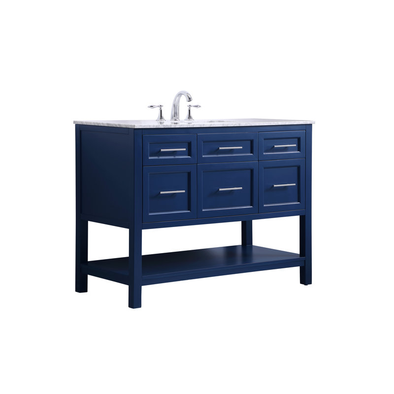 Ensemble de meuble-lavabo simple 46 po Haugland, Bleu