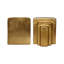 Triple Layer Rectangle Bookends in Shiny Brass