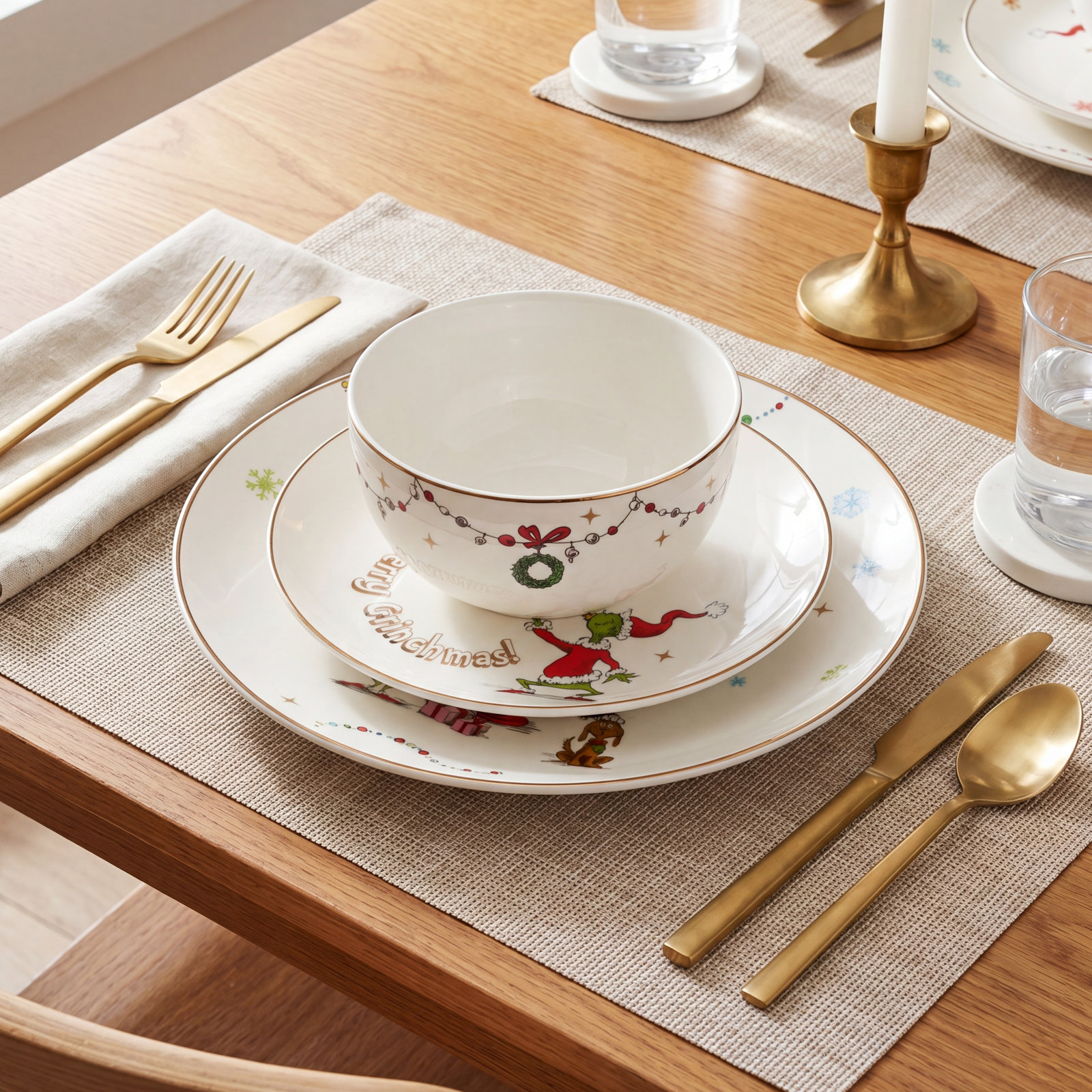 Merry Grinchmas Porcelain Dinnerware Set