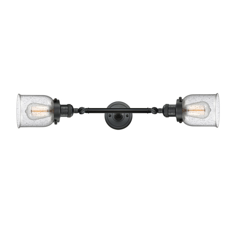 ClipperCove 2 - Light Dimmable Vanity Light, 6 Watt Vinage LED Bulb, Seedy, Matte Black