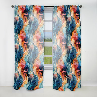 Motif cachemire artistique - rideau en velours glamour - obscurcissant - 1 panneau