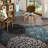 Padowski Floral Gray/Blue/Black Area Rug-1385621243