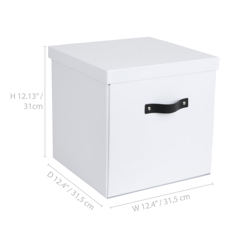 Bigso Cardboard/Paper Bin, White