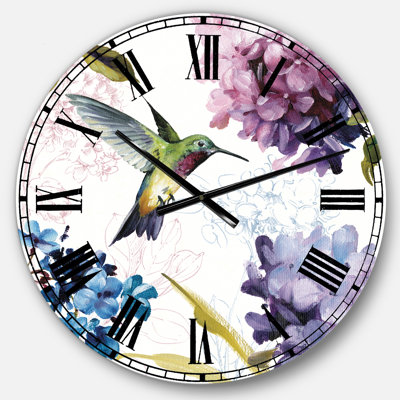 Spring Nectar Square II - Horloge murale traditionnelle