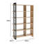 Élégante bibliothèque en pin atlantique de 47,2 x 57,1 x 9,8 pouces | 100% carton avec bords en métal, épaisseur 18 mm | Conception murale avec de nombreuses tablettes | Parfait pour le bureau personnel, le salon et le bureau