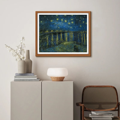 «Van Gogh Starry Night», impression encadrée de style galerie pour le salon et la chambre à coucher