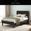 Lit plateforme en tissu d'ameublement