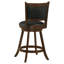 Tabouret pivotant en bois de châtaignier et noir (ensemble de 2)