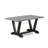 7-Pc Dining Room Set – 6 Dark Gotham Grey dining room chairs and a Cement Dining Room Table - Wire Brushed Black Finish-1041567193
