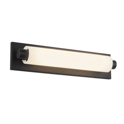 Charleston 19-in Black dimmable LED Bathroom Vanity Light