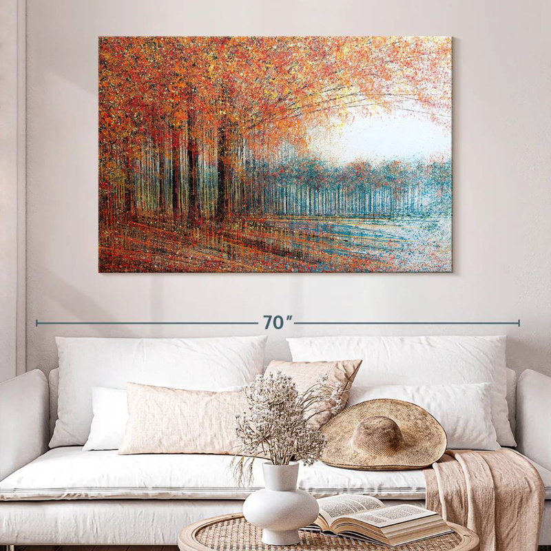 Avery les arbres rouges, H 34 po x l 51 po