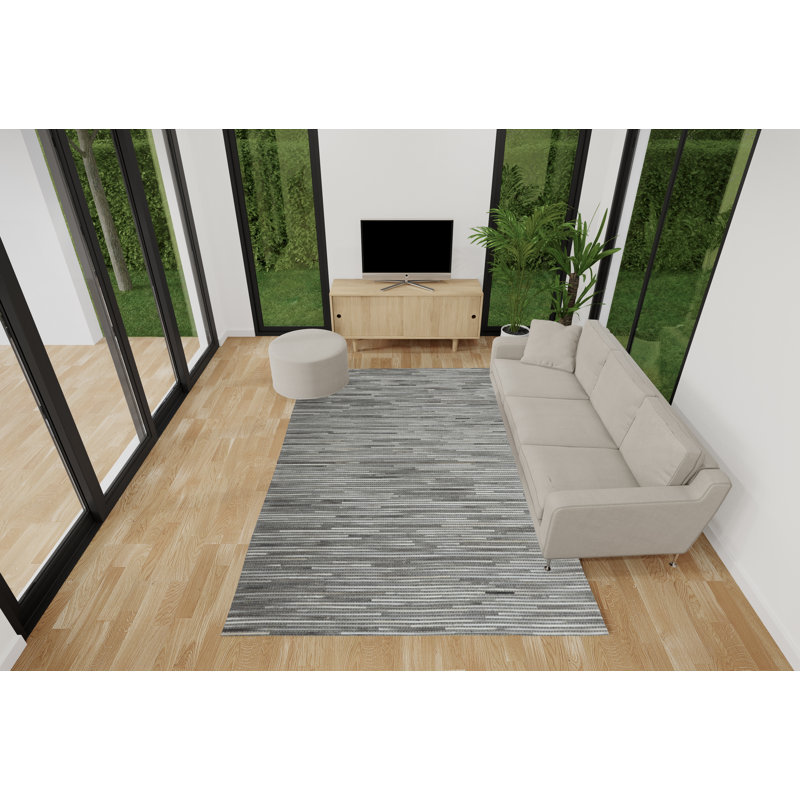 Tapis Timaree, Gris, Rectangle de 5 pi x 8 pi