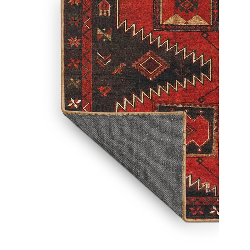 Tapis rouge à motif sud-ouest, Rectangle 7 pi x 9 pi