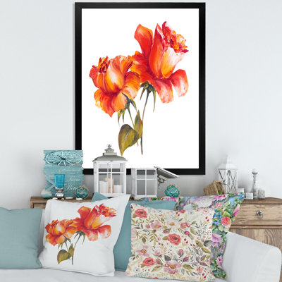 Deux fleurs rouges - Peinture sur toile