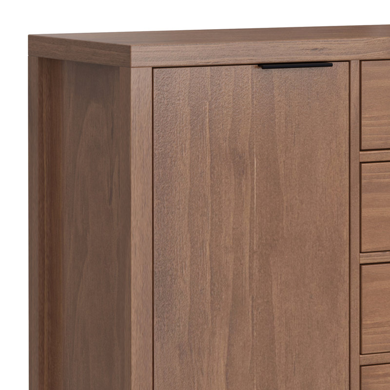 Hollander Medium Saddle Brown Solid Wood Sideboard Buffet