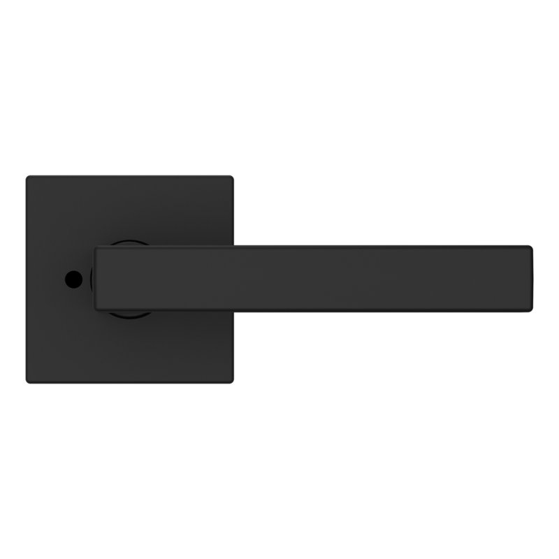 2.65625 H X 5.90625 W X 2.625 Privacy (Bed & Bath) Door Lever, Satin Black