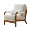Chaise d'appoint moderne en tissu Teddy avec un design élégant et une fabrication durable