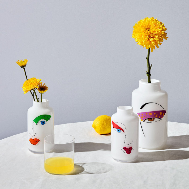 Vase de table en cristal sans plomb 7,75 "Rock & Pop Artist