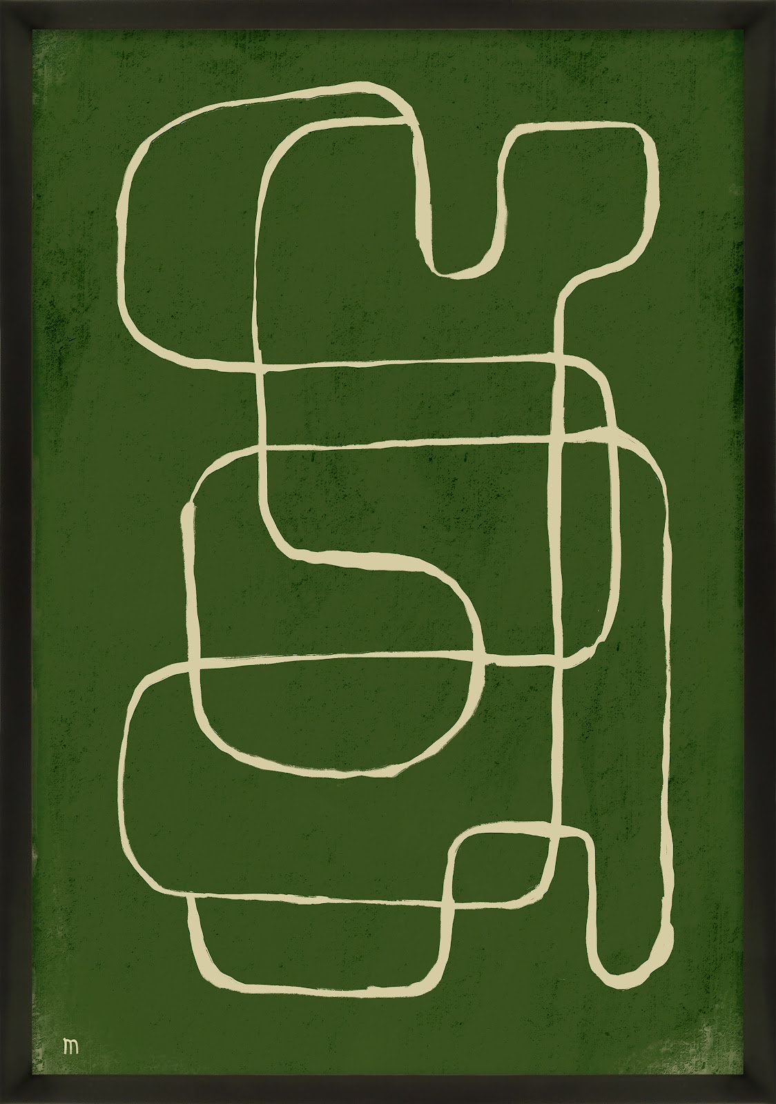 Line Works 1 by Studiom, Black Framed Paper, 50" H x 35" W x 1.25" D
