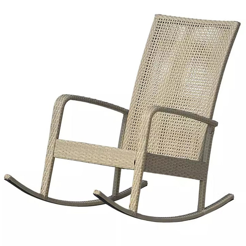 Chaise berçante en rotin